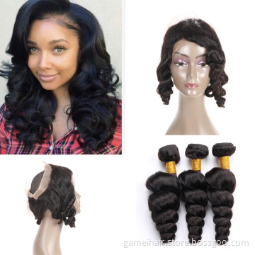 10A Grade Virgin Raw Weave Bundles with Closure Human Hair in Brazilian Hair Peruvian Lace Closure Closure Wig 7A 8A 9A 10A